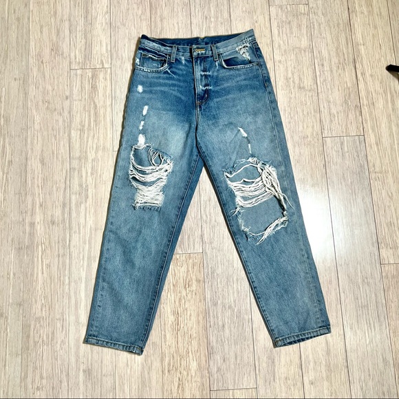CARMAR High Waisted Distressed Denim Jeans - Picture 3 of 8